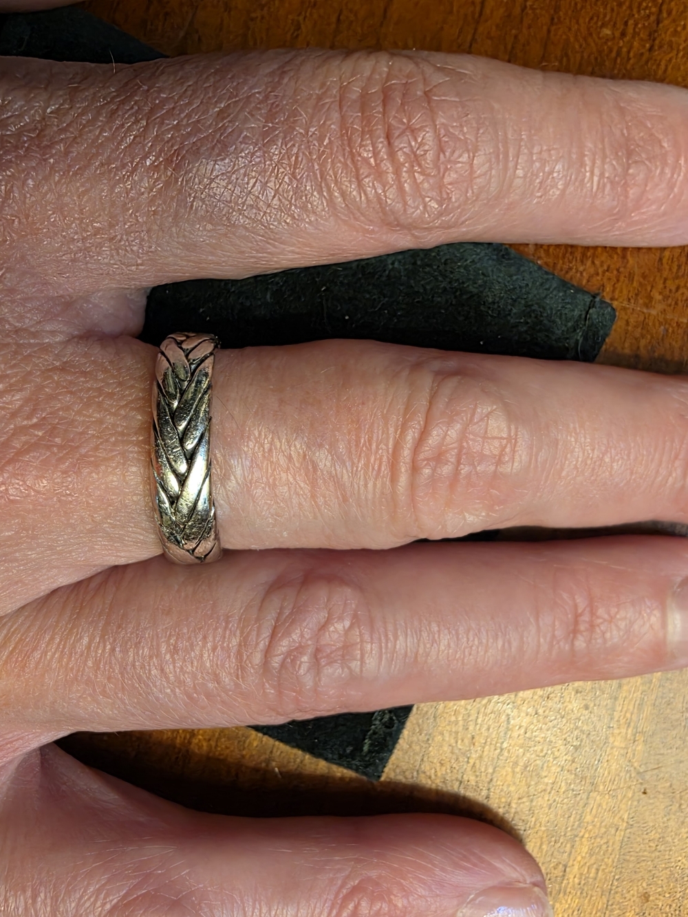 Braided Silver Band Ring - Women's Jewelry